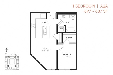One Bedroom A2A  No Terrace - Vicino